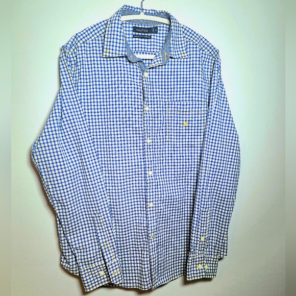 Nautica Other - Nautica Men's Blue Checkered Shirt